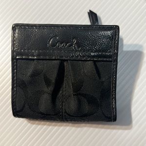 Small black Coach wallet